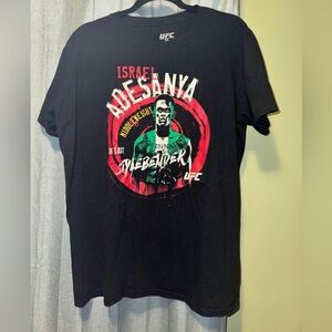 UFC Black and Red Adesanya Graphic Tee